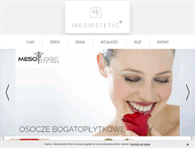 Tablet Screenshot of mediestetic.pl
